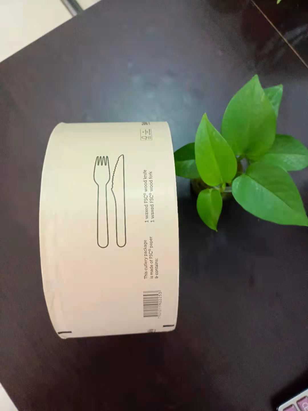 可降解的木质餐具纸包装